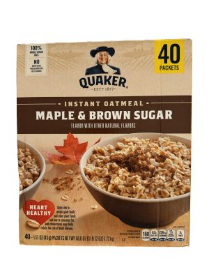 Quaker Instant Oatmeal – Maple & Brown Sugar (40 Packets)