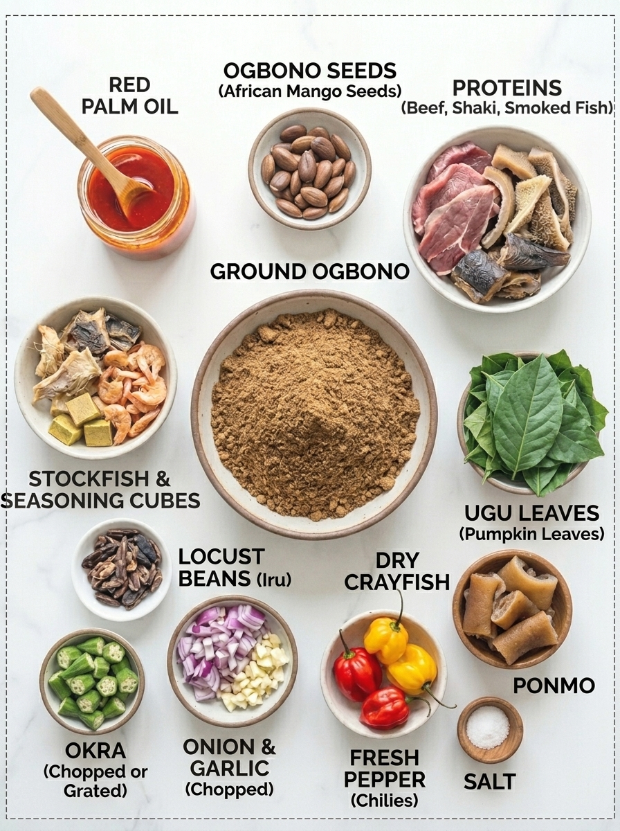5 liters Ogbono Soup Combo Pack (Complete Cooking Ingredients)