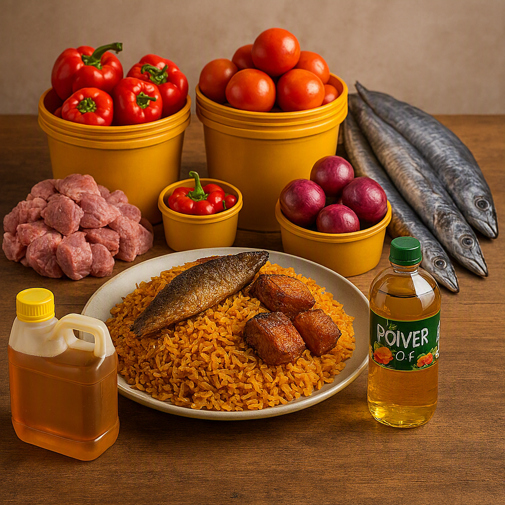 Jollof Rice Combo Pack (Rice + Stew + Protein)
