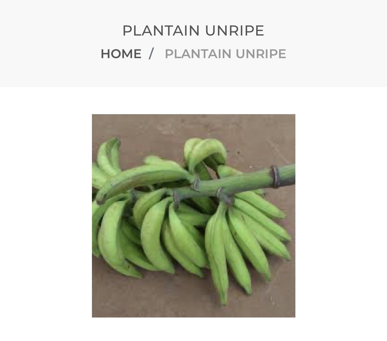 Unripe Plantain 